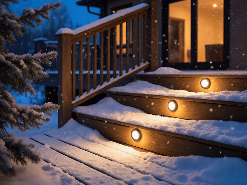 All-Season Solar Deck Lights: Step-Safe & Winter-Ready