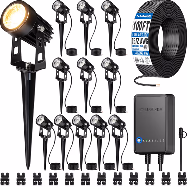 SUNVIE All-in-One LED Landscape Lighting Kit